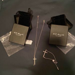 1/2 CTW diamond bracelet and necklace stainless steel